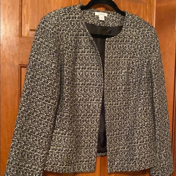 Dressbarn Black and White Tweed Blazer Size Large - Picture 4 of 8